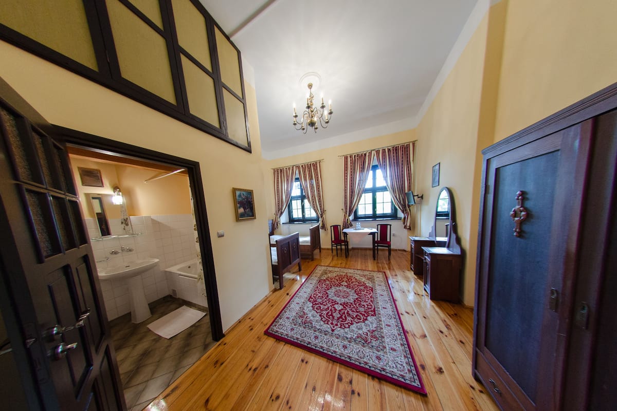 individually decorated, individually furnished, iron/ironing board