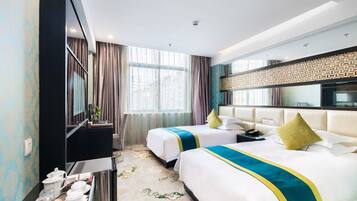 Minibar, in-room safe, desk, blackout curtains