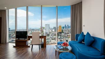 Suite Grand, 1 habitación, vista al río, torre | 1 habitación, ropa de cama de alta calidad y camas con efecto memoria