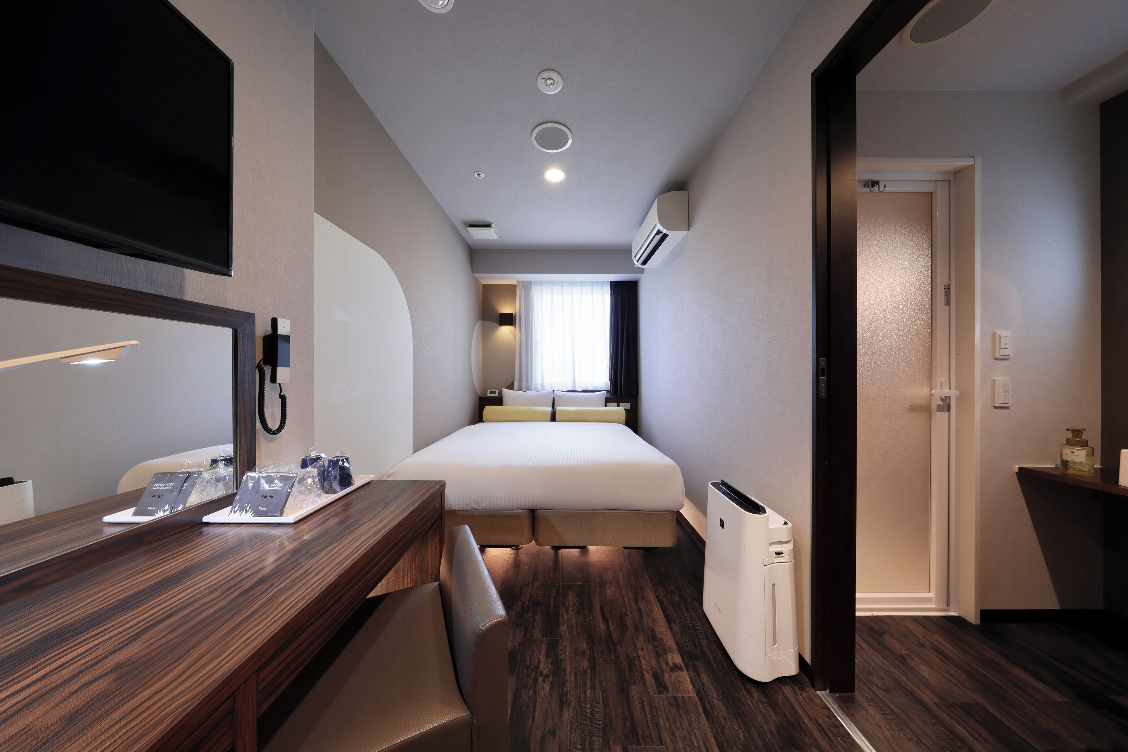 1 bedroom, desk, blackout curtains, iron/ironing board