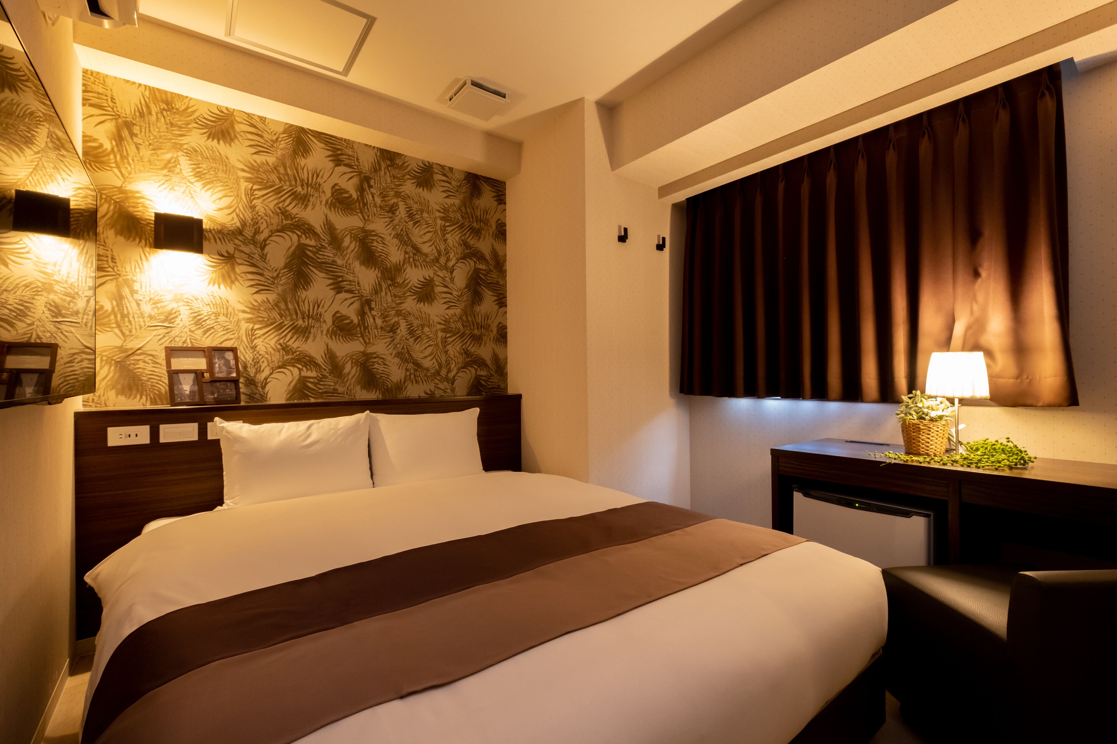 1 bedroom, desk, blackout curtains, iron/ironing board