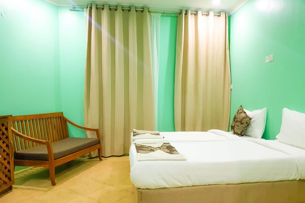 Down duvets, minibar, in-room safe, desk