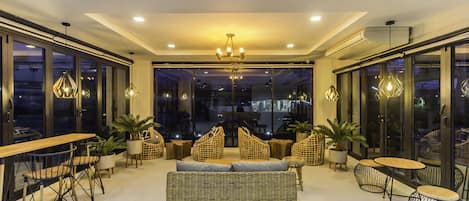 Siddeområde i lobbyen