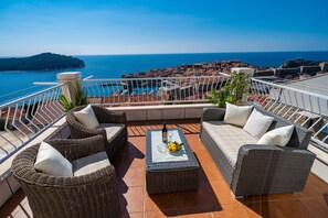 Premium Apartment, 2 Bedrooms, Terrace, Sea View | Terrace/patio
