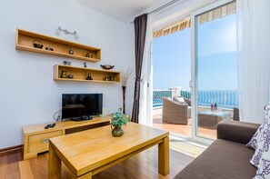 Premium Apartment, 2 Bedrooms, Terrace, Sea View | Living area | Flat-screen TV - Apartments Isabora (Dubrovnik)