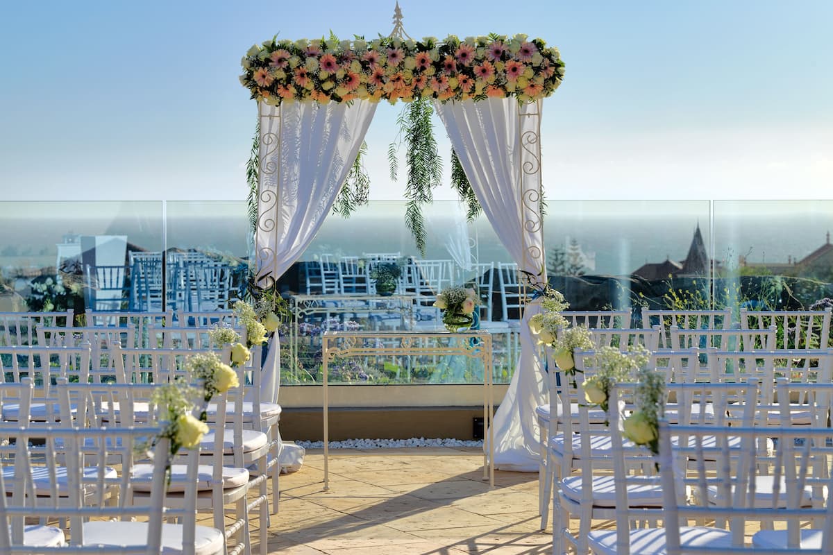 outdoor wedding area