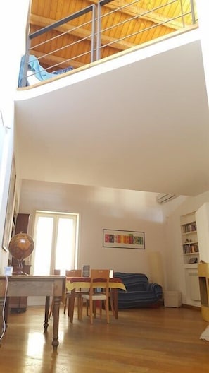 Apartment, 1 Bedroom, Terrace | Living room | TV, fireplace - Le Terrazze di San Francesco by Wonderful Italy (Palermo)