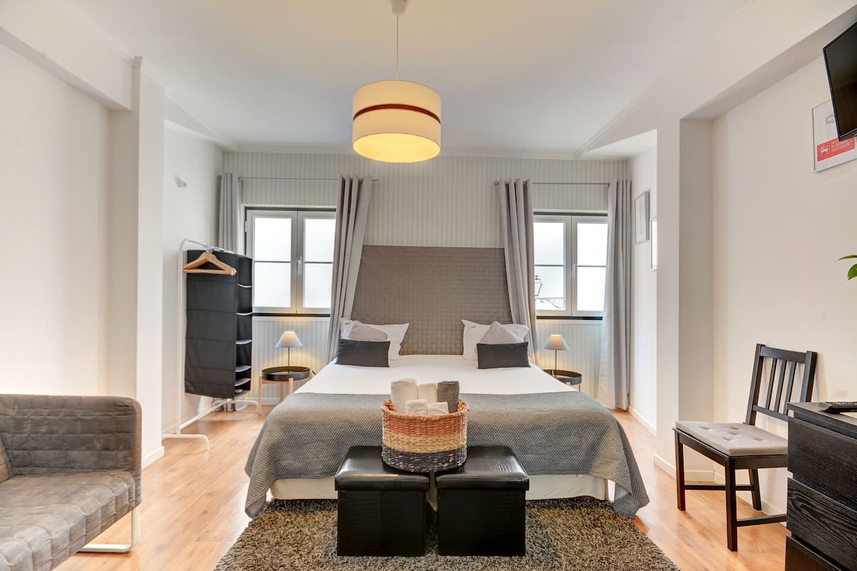 1 bedroom, blackout drapes, soundproofing, free WiFi