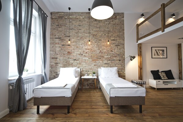 Apartment | 1 bedroom, Egyptian cotton sheets, premium bedding, laptop workspace - Rint - Centrum Lipowa Loft (Bialystok)