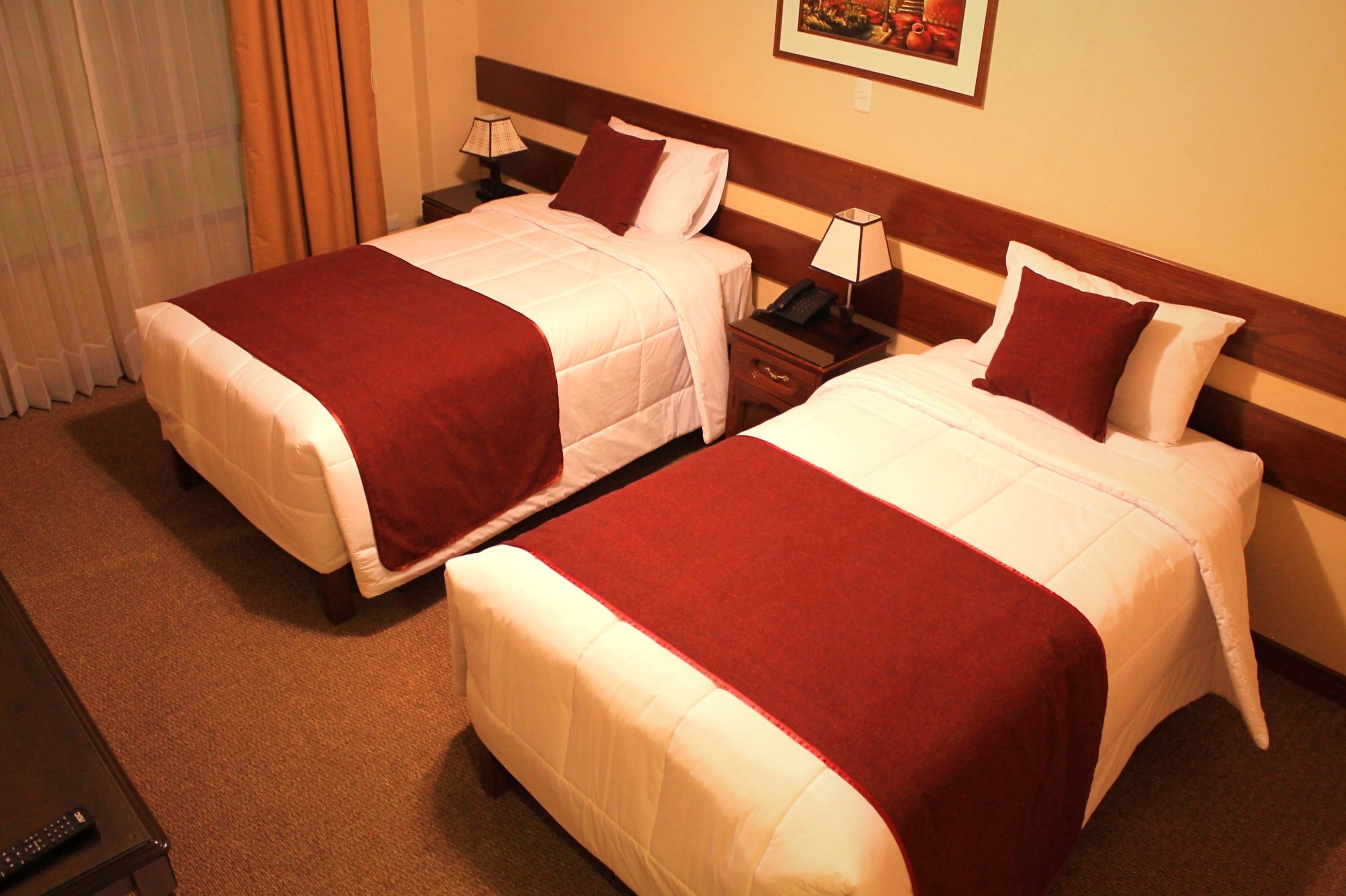 twin room, 2 single beds | in-room safe, desk, laptop workspace, blackout curtains