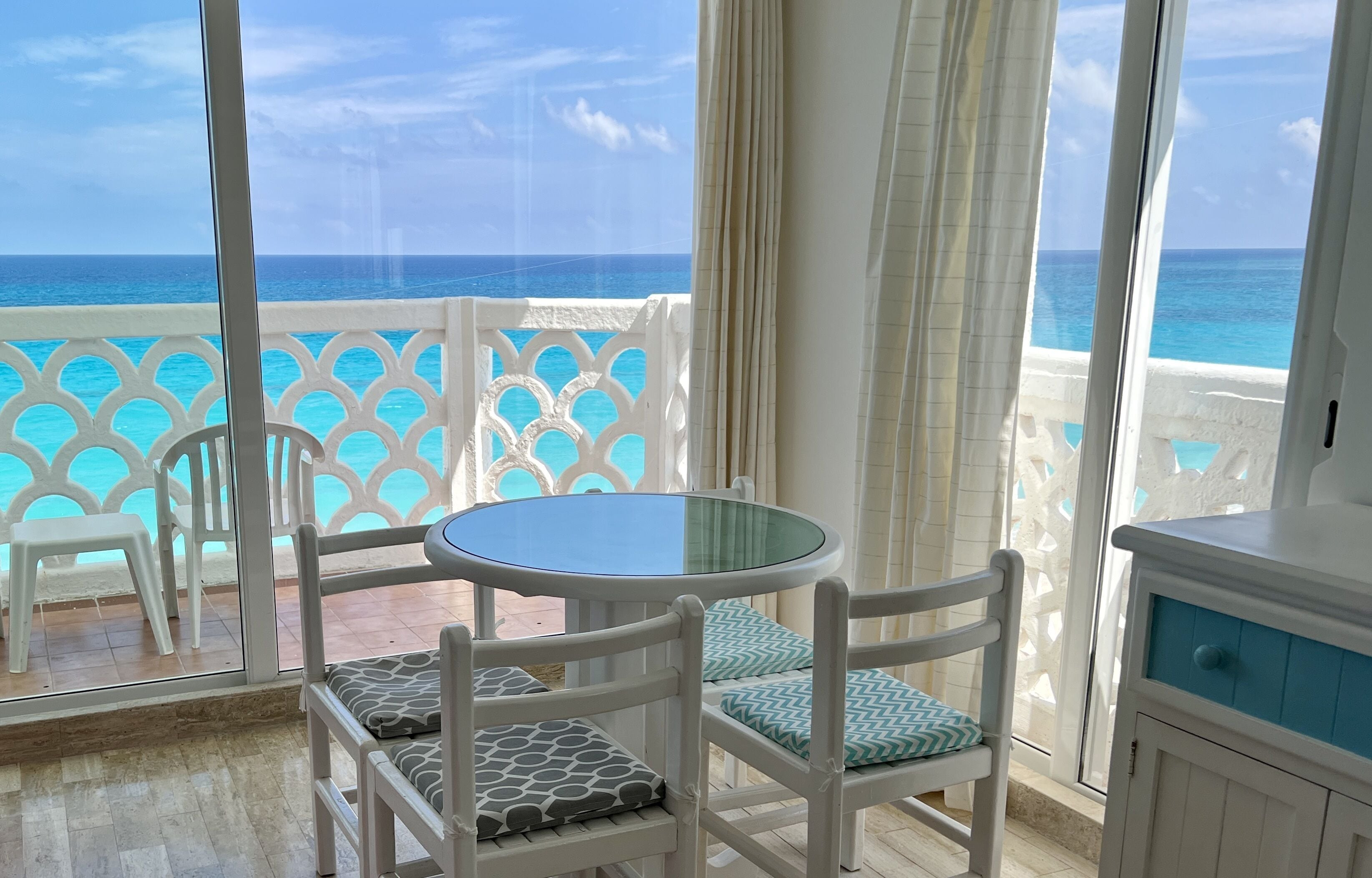 Panoramic-Studio, Balkon, Meerblick | Bettwäsche aus ägyptischer Baumwolle, hochwertige Bettwaren