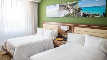 Two Double Beds Room, Non Smoking | 1 dormitorio y ropa de cama de alta calidad