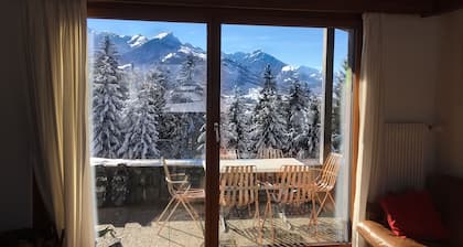 Isolated luxury mountain house in the Swiss Alps (Bernese Oberland)