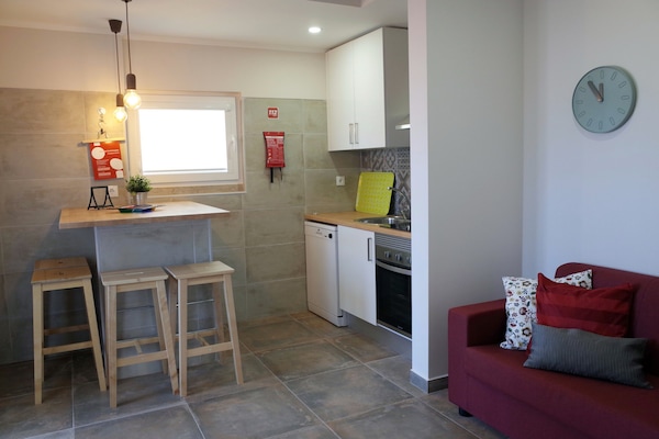living room with kitchen