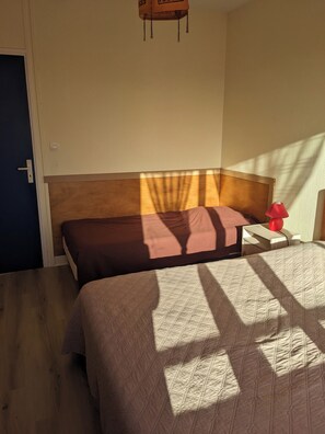 2 bedrooms, memory-foam beds, iron/ironing board