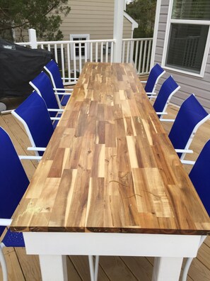 Outdoor dining - AMAZING Home in the Heart of the VB Resort Area walk to the Oceanfront. (Virginia Beach)