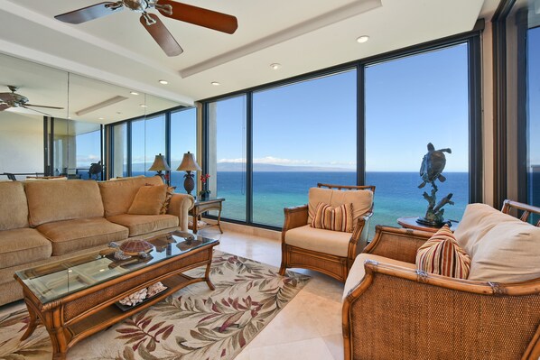 Smart TV, DVD player, books, video library - TOP FLOOR! -  10% off for last-minute bookings - Beachfront - Penthouse! (kaanapali)
