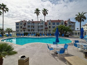 Outdoor pool, a heated pool