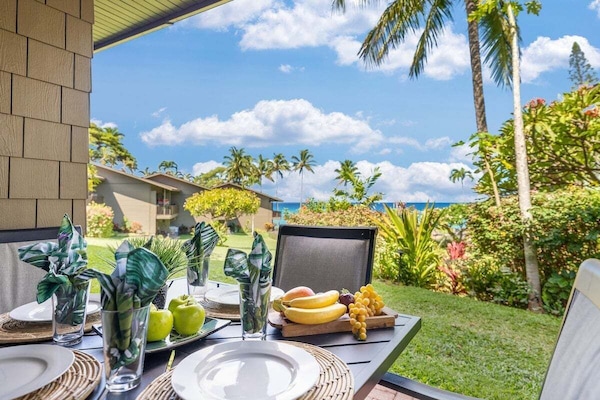 Polynesian Shores 111 patio ocean view 1