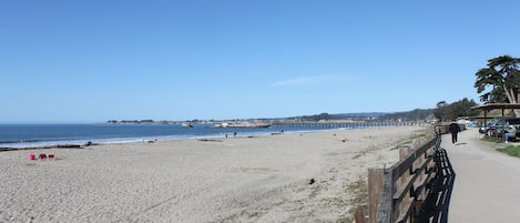 Beach nearby, sun-loungers