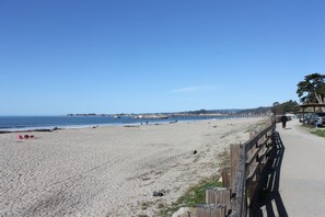 Beach nearby, sun-loungers