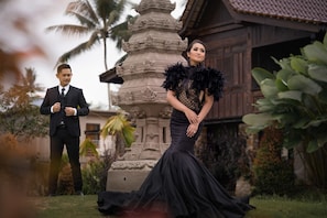 Outdoor wedding area