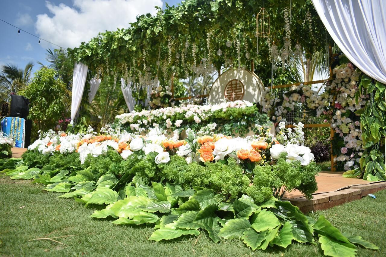outdoor wedding area