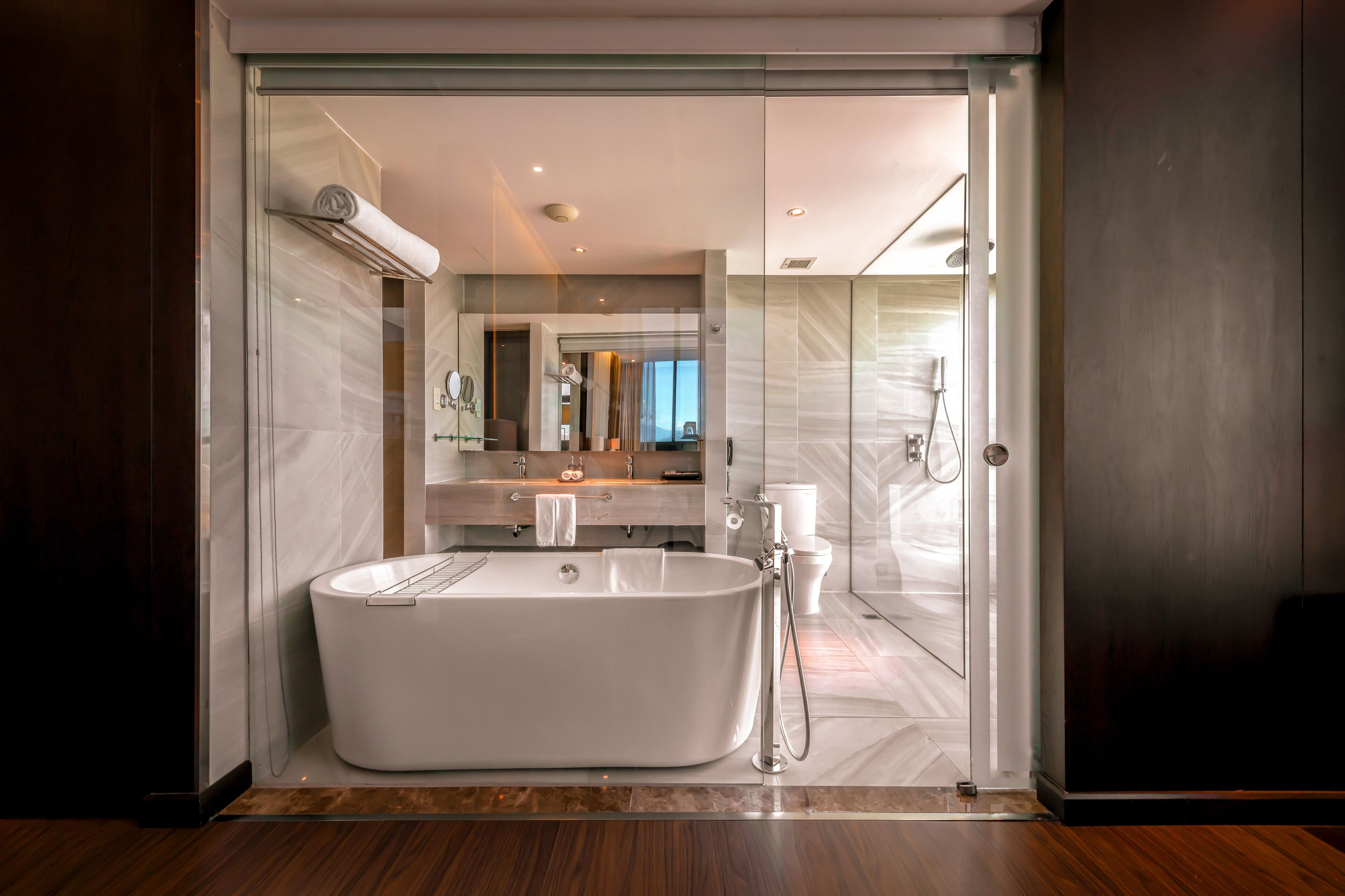 suite | bathroom | free toiletries, hair dryer, bathrobes, slippers