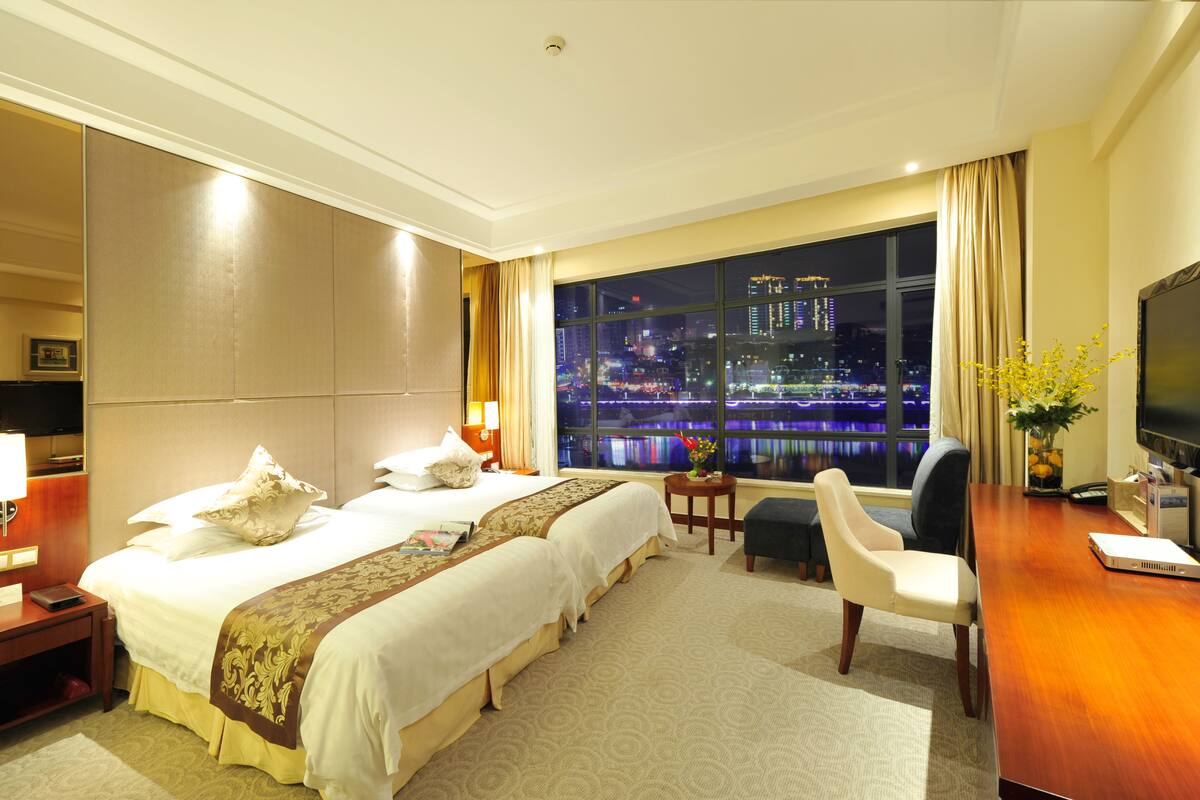 In-room safe, desk, blackout curtains, iron/ironing board (on request)