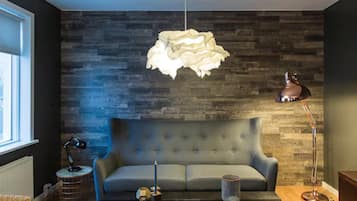 Superior Apartment, 2 Bedrooms | Living area | 20-inch flat-screen TV with digital channels, TV, Netflix