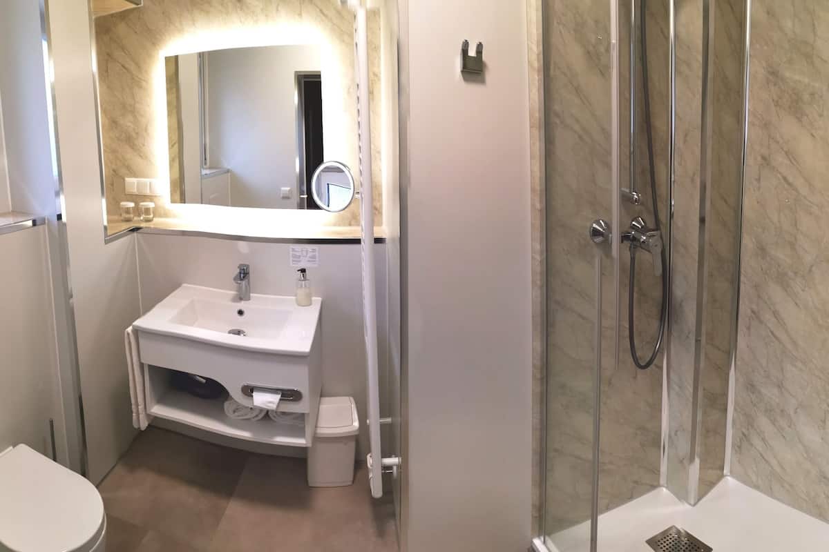 family room (relax) | bathroom | shower, free toiletries, hair dryer, towels