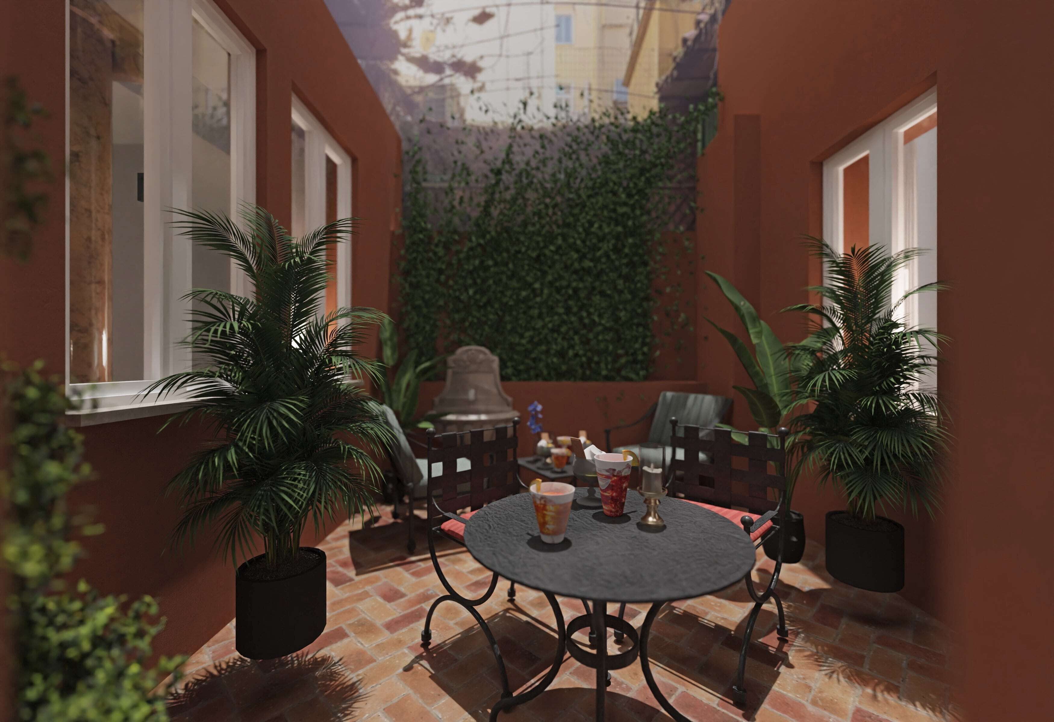 Apartemen Mewah, teras, gedung tambahan (No elevator - 1st floor) | Teras/patio