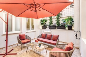 Luksusleilighet, terrasse, anneks (No elevator - 1st floor) | Terrasse/patio
