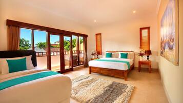 3 habitaciones, caja de seguridad en la habitación y escritorio