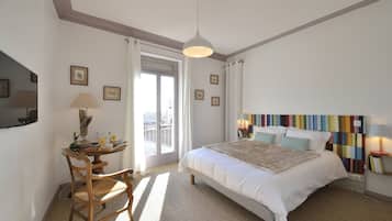 Chambre Double, balcon | Bureau, rideaux occultants, chambres insonorisées