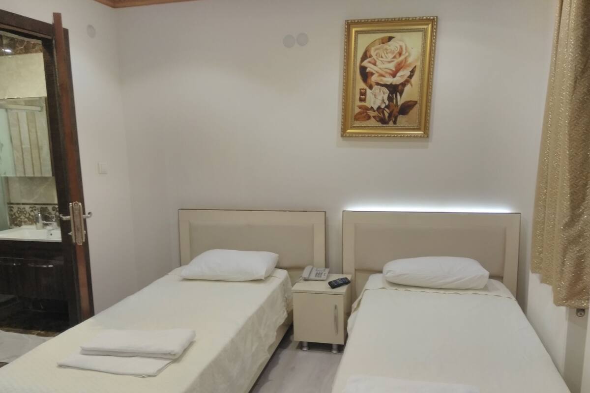 Phòng 2 giường đơn Tiêu chuẩn | Bộ đồ giường cao cấp, két bảo mật tại phòng, bàn, phòng cách âm