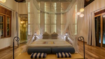 Bungalow Whatsudda | Ropa de cama de alta calidad, colchones viscoelásticos, minibar