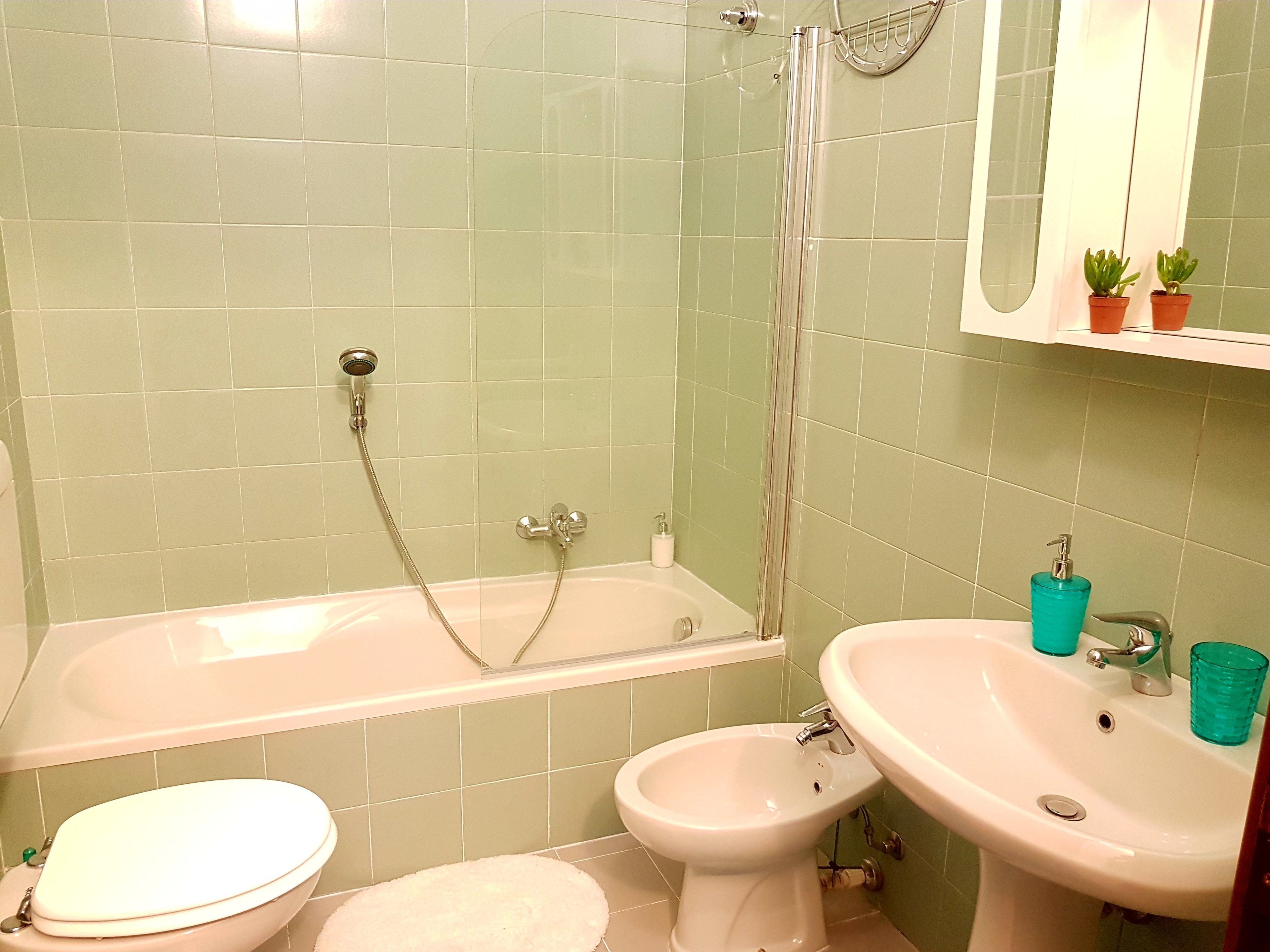 Apartemen, 1 kamar tidur | Kamar mandi | Perlengkapan mandi gratis, pengering rambut, kloset, dan handuk