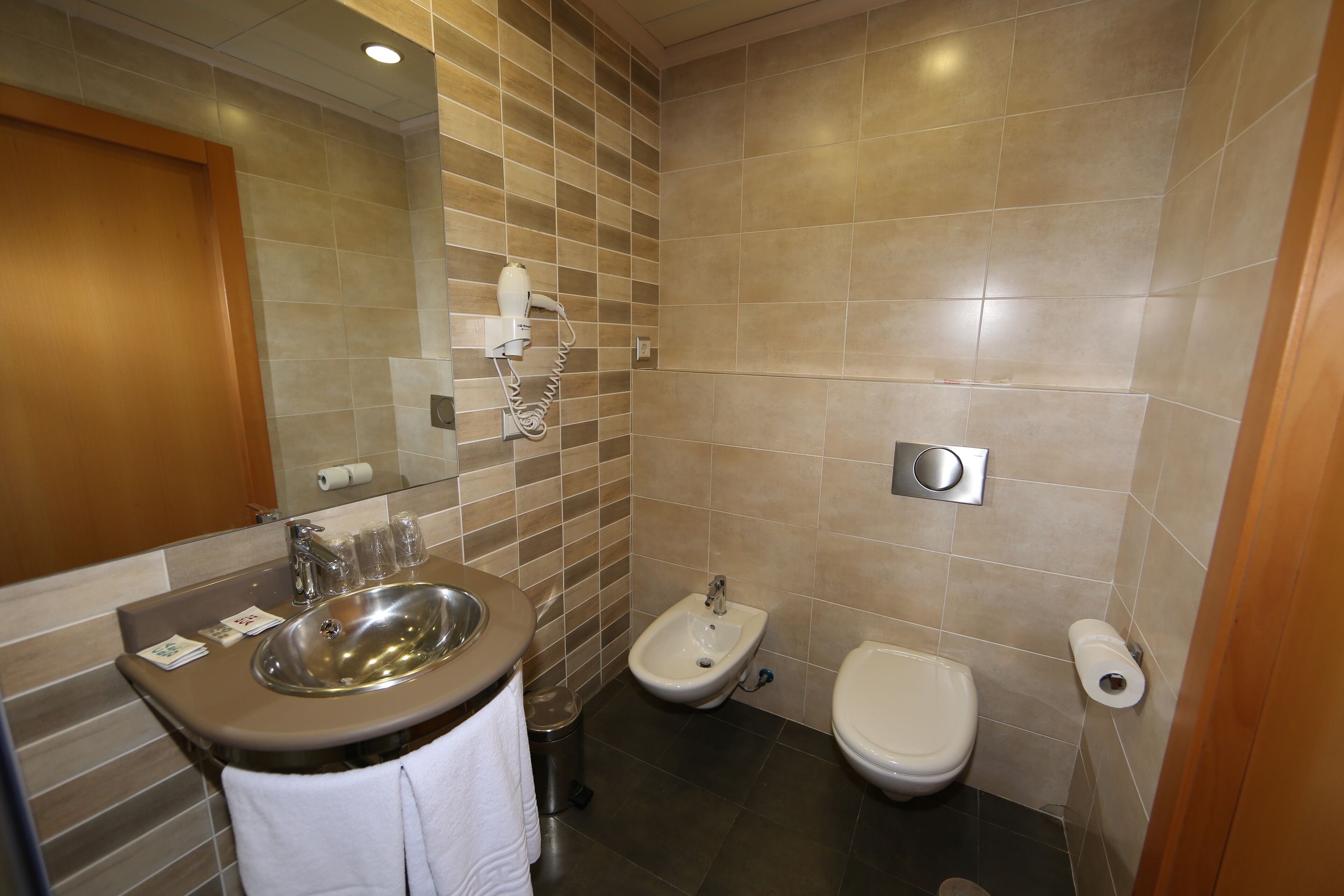basic double room | bathroom | shower, free toiletries, hair dryer, bidet