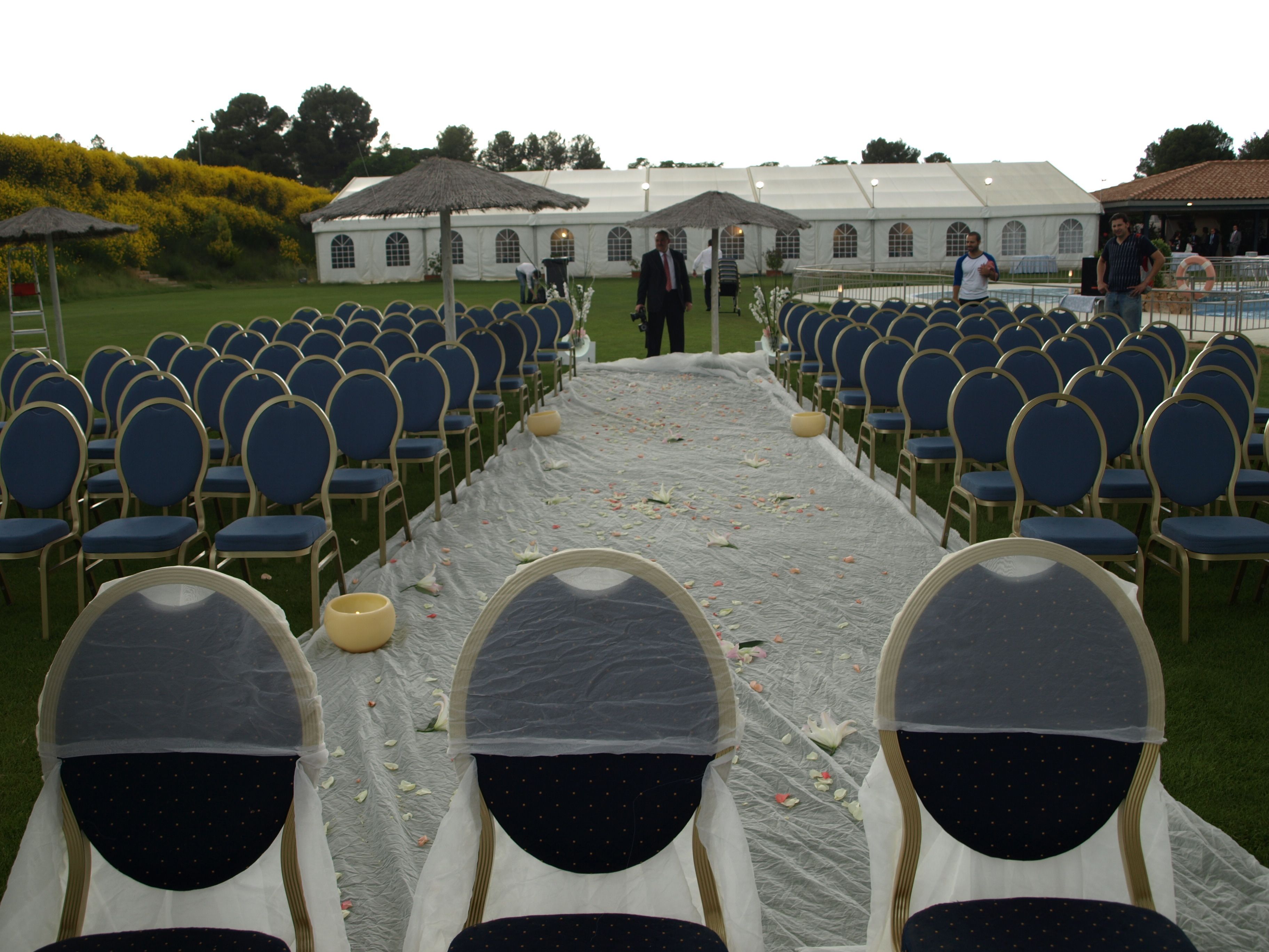 outdoor wedding area