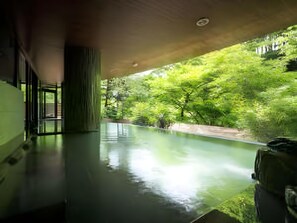 A room with a view of a natural landscape, including a body of water and greenery. - Akiu Grand Hotel (Sendai)