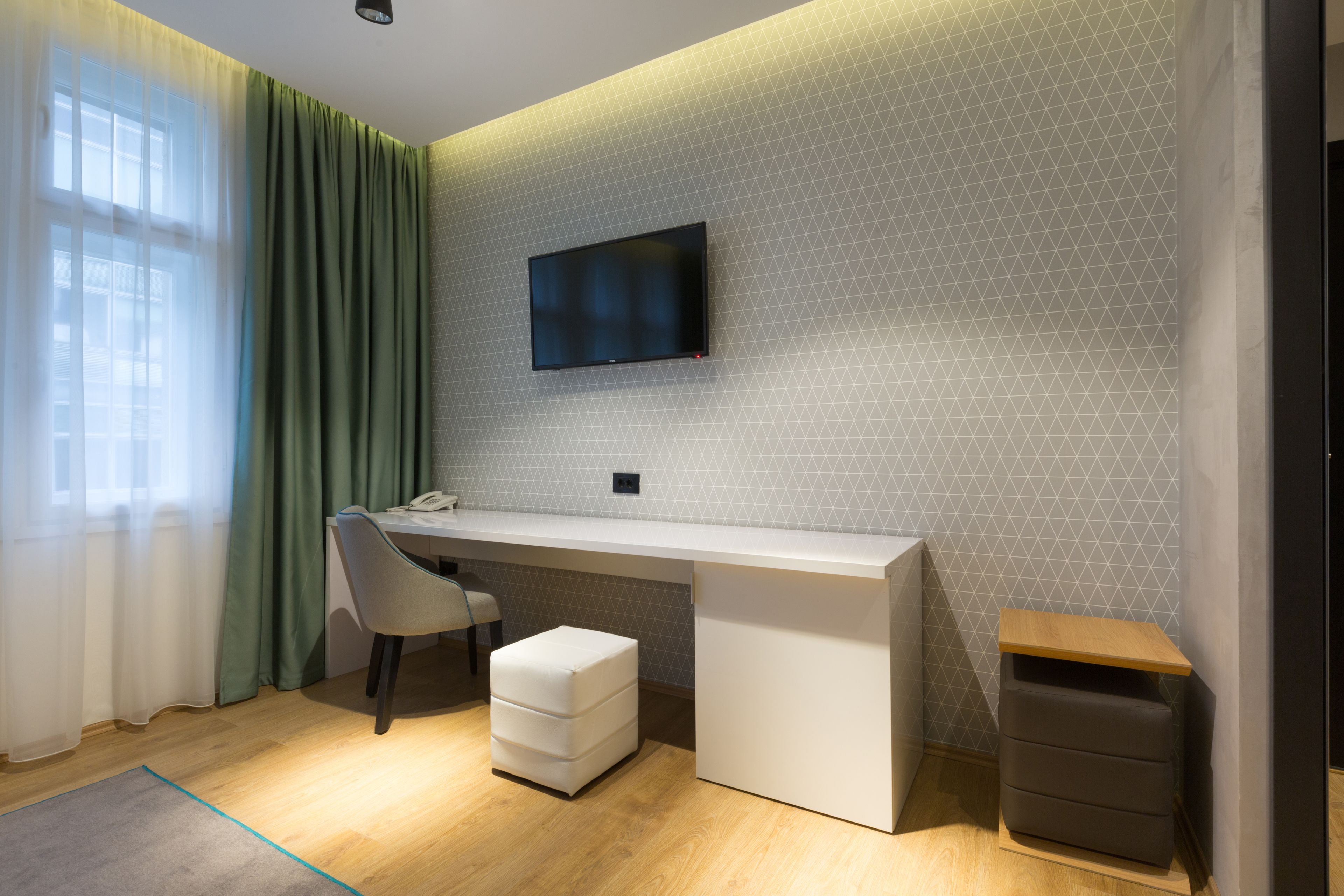 executive double or twin room | living area | lcd tv