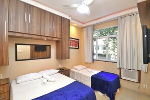 Apartamento (D038) | 2 quartos, roupas de cama premium, escrivaninha, quartos à prova de som