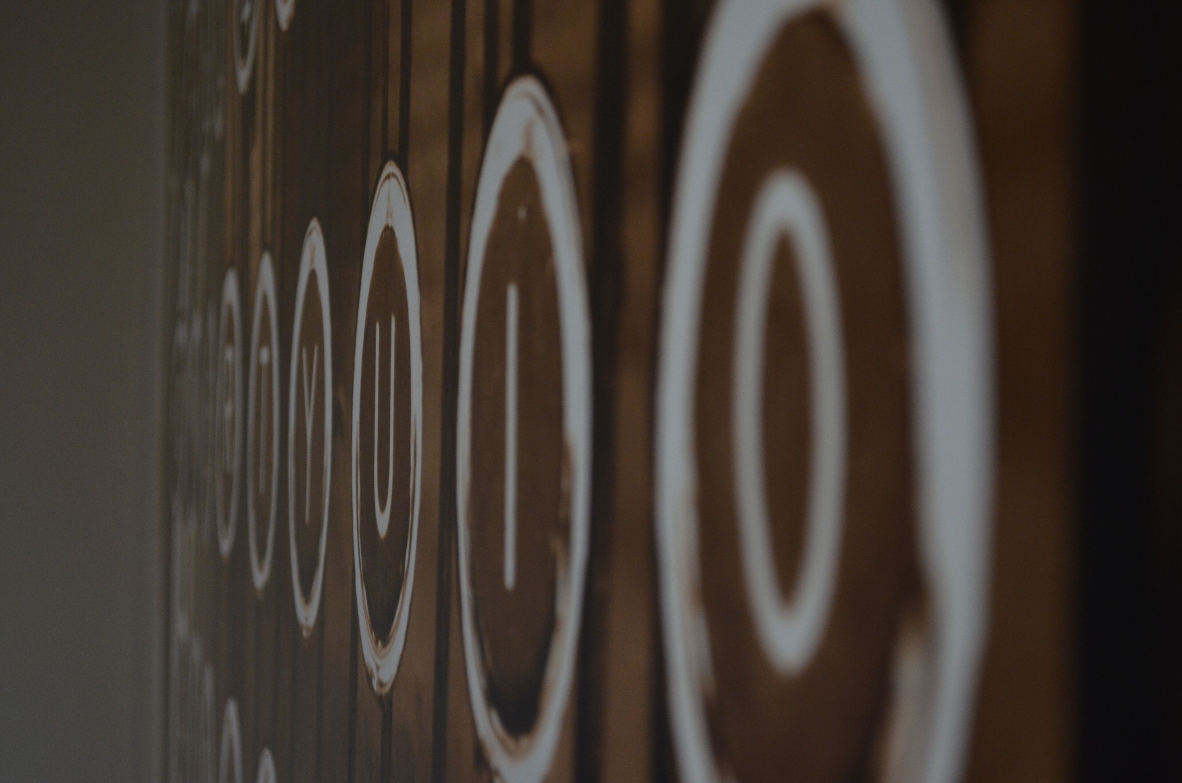 A close-up of circular patterns on a wall.