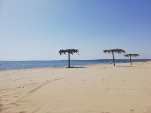 Playa en los alrededores y toallas de playa 