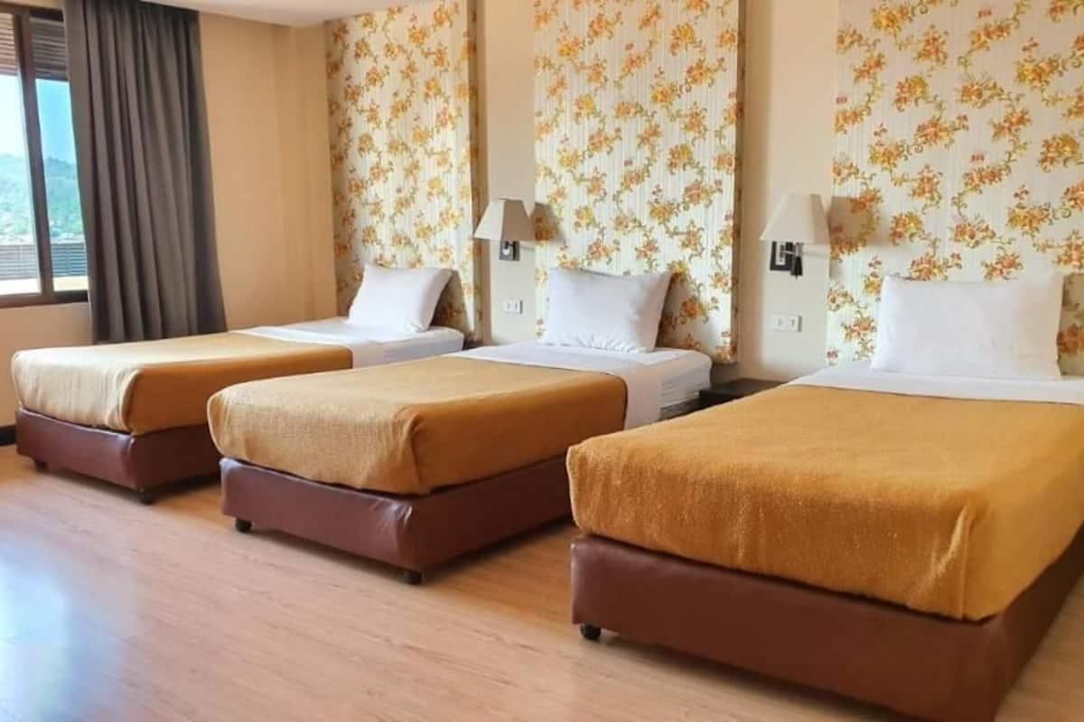 Desk, blackout drapes, free WiFi