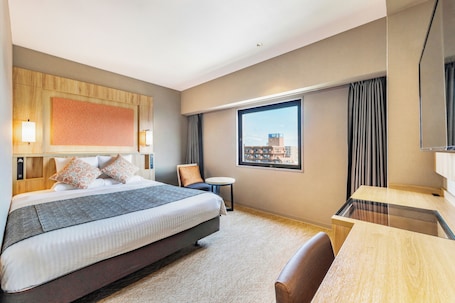 In-room safe, desk, blackout drapes, free WiFi. ART HOTEL Morioka