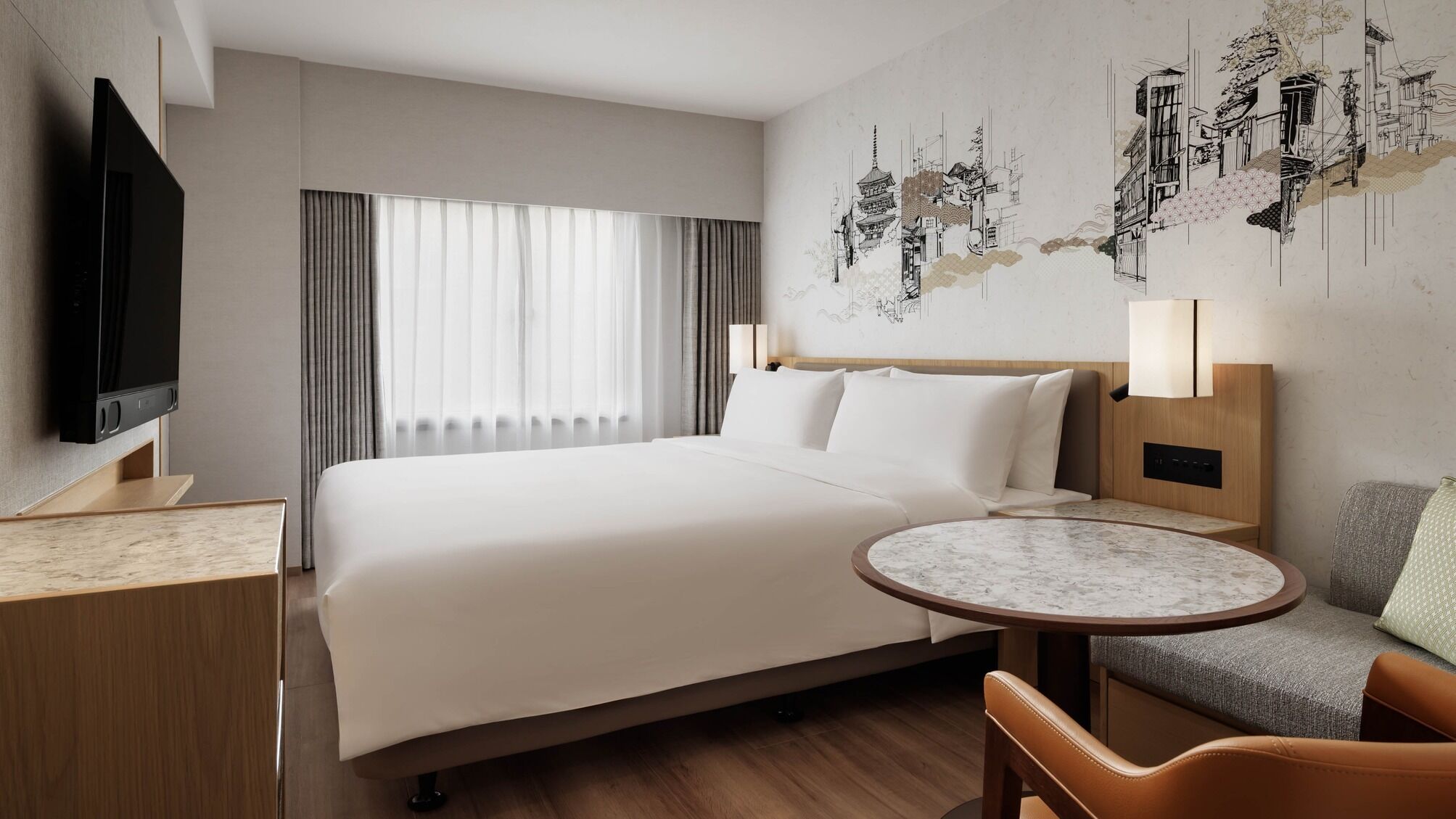 Peralatan tempat tidur premium, peti besi dalam bilik 