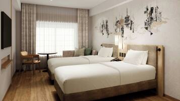 Room, 2 Double Beds, Non Smoking | Premium bedding, in-room safe, blackout curtains, soundproofing
