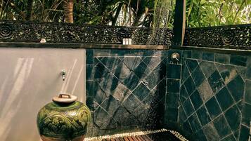 Douche, articles de toilette gratuits, serviettes fournies
